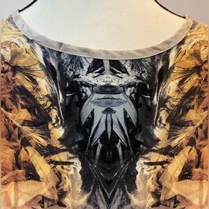 All Saints Wither Tee 100% silk made in Portugal EUC Size SMALL